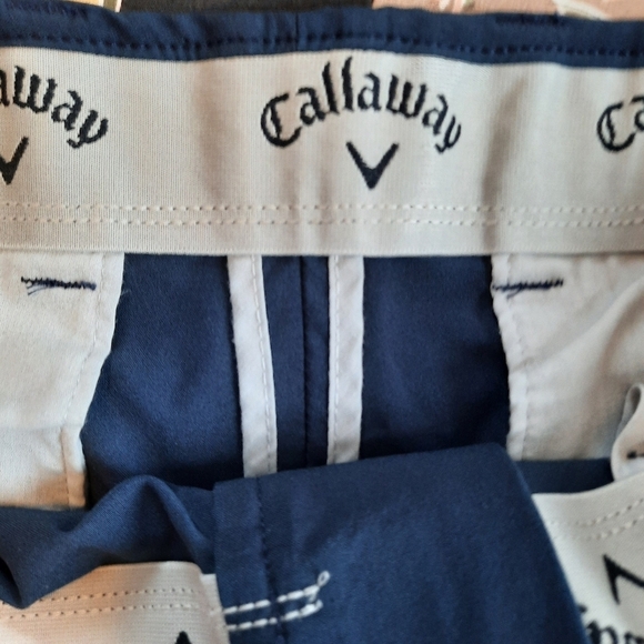Callaway Performance Stretch navy blue flat front golf shorts MA4327 size 36 - Picture 11 of 12